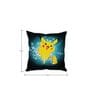 Pikachu Pokmon Black & Blue Silk Cushion Cover