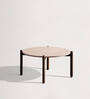 Pila 1T Solid Wood Coffee Table in Sand Colour With Marble Top