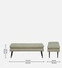 Pilar Boucle Fabric Bench In Lunar Grey Colour Pilar Boucle Fabric Bench In Lunar Grey Colour