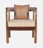 Pilaster Sheesham Wood 1 Seater Sofa in Natural Finish Pilaster Sheesham Wood 1 Seater Sofa in Natural Finish