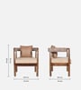 Pilaster Sheesham Wood 1 Seater Sofa in Natural Finish Pilaster Sheesham Wood 1 Seater Sofa in Natural Finish
