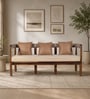 Pilaster Sheesham Wood 3 Seater Sofa in Natural Finish