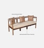 Pilaster Sheesham Wood 3 Seater Sofa in Natural Finish