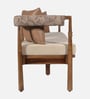 Pilaster Sheesham Wood 3 Seater Sofa in Natural Finish