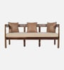 Pilaster Sheesham Wood 3 Seater Sofa in Natural Finish