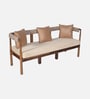 Pilaster Sheesham Wood 3 Seater Sofa in Natural Finish