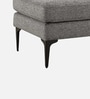 Piled Fabric Foot Stool In Grey Colour