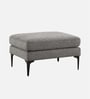 Piled Fabric Foot Stool In Grey Colour