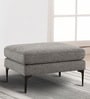 Piled Fabric Foot Stool In Grey Colour