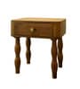 Pillar Acacia Wood Bedside Table in Natural Finish
