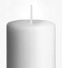 Set Of 3 White Wax Pillar Candles