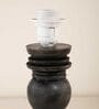 White Pillar Mango Wood Table Lamp
