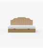 Pillowcastle Single Upholstered Bed With SideTable & Brown Upholstered Panels