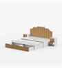 Pillowcastle Sofa Cum Upholstered Bed With Side Tables & Brown Upholstered Panels