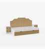 Pillowcastle Sofa Cum Upholstered Bed With Side Tables & Brown Upholstered Panels