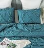 Pinch Pleat Denim Cold-Weather Comforter Single Size With 1 Pillow Cover