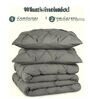 Pinch Pleat Grey Cold-Weather Comforter Single Size With 1 Pillow Cover