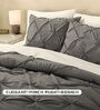 Pinch Pleat Grey Cold-Weather Comforter Single Size With 1 Pillow Cover