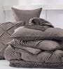 Pinch Pleat Mocha Cold-Weather Comforter King Size With 2 Pillow Covers