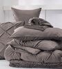 Pinch Pleat Mocha Cold-Weather Comforter Single Size With 1 Pillow Cover