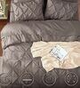 Pinch Pleat Mocha Cold-Weather Comforter Single Size With 1 Pillow Cover