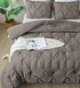 Pinch Pleat Mocha Cold-Weather Comforter Single Size With 1 Pillow Cover