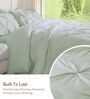Pinch Pleat Sage Cold-Weather Comforter Single Size With 1 Pillow Cover