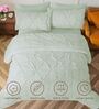 Pinch Pleat Sage Cold-Weather Comforter Single Size With 1 Pillow Cover