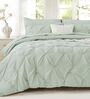 Pinch Pleat Sage Cold-Weather Comforter Single Size With 1 Pillow Cover