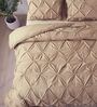 Pinch Pleat Sand Cold-Weather Comforter Single Size With 1 Pillow Cover