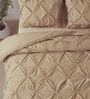 Pinch Pleat Sand Cold-Weather Comforter Single Size With 1 Pillow Cover