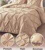 Pinch Pleat Sand Cold-Weather Comforter Single Size With 1 Pillow Cover