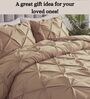 Pinch Pleat Sand Cold-Weather Comforter Single Size With 1 Pillow Cover