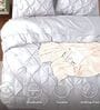 Pinch Pleat White Cold-Weather Comforter Single Size With 1 Pillow Cover