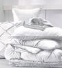 Pinch Pleat White Cold-Weather Comforter Single Size With 1 Pillow Cover