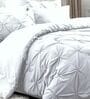 Pinch Pleat White Cold-Weather Comforter Single Size With 1 Pillow Cover