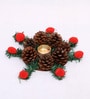 Pincone With Grass Tlight Holder