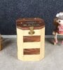 Pine And Sheesham Wood Handcrafted Octagon Piggy Bank