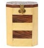 Pine And Sheesham Wood Handcrafted Octagon Piggy Bank