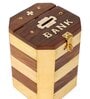 Pine And Sheesham Wood Handcrafted Octagon Piggy Bank