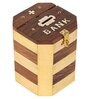 Pine And Sheesham Wood Handcrafted Octagon Piggy Bank