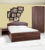 Bluez Bedroom Combo Set (2 Door Wardrobe, Bed with storage, & Side Table.) (supported with Hettich Fittings)