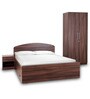 Bluez Bedroom Combo Set (2 Door Wardrobe, Bed with storage, & Side Table.) (supported with Hettich Fittings)