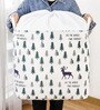 Pine Deer Cotton Linen 20 Ltrs Laundry Basket