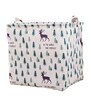 Pine Deer Cotton Linen 20 Ltrs Laundry Basket