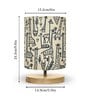 Pine Table Lamp with Wooden Base, Simple Linen Shade, Savannah Cylinder Shade