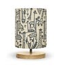 Pine Table Lamp with Wooden Base, Simple Linen Shade, Savannah Cylinder Shade