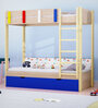 Pine Tree Bunk Bed in Oak Finish with Drawer Storage