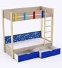 Pine Tree Bunk Bed in Oak Finish with Drawer Storage