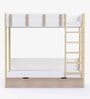 Pine Tree Bunk Bed in White Colour with Drawer Storage